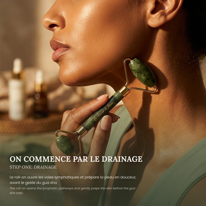 Rouleau de jade véritable pour le visage